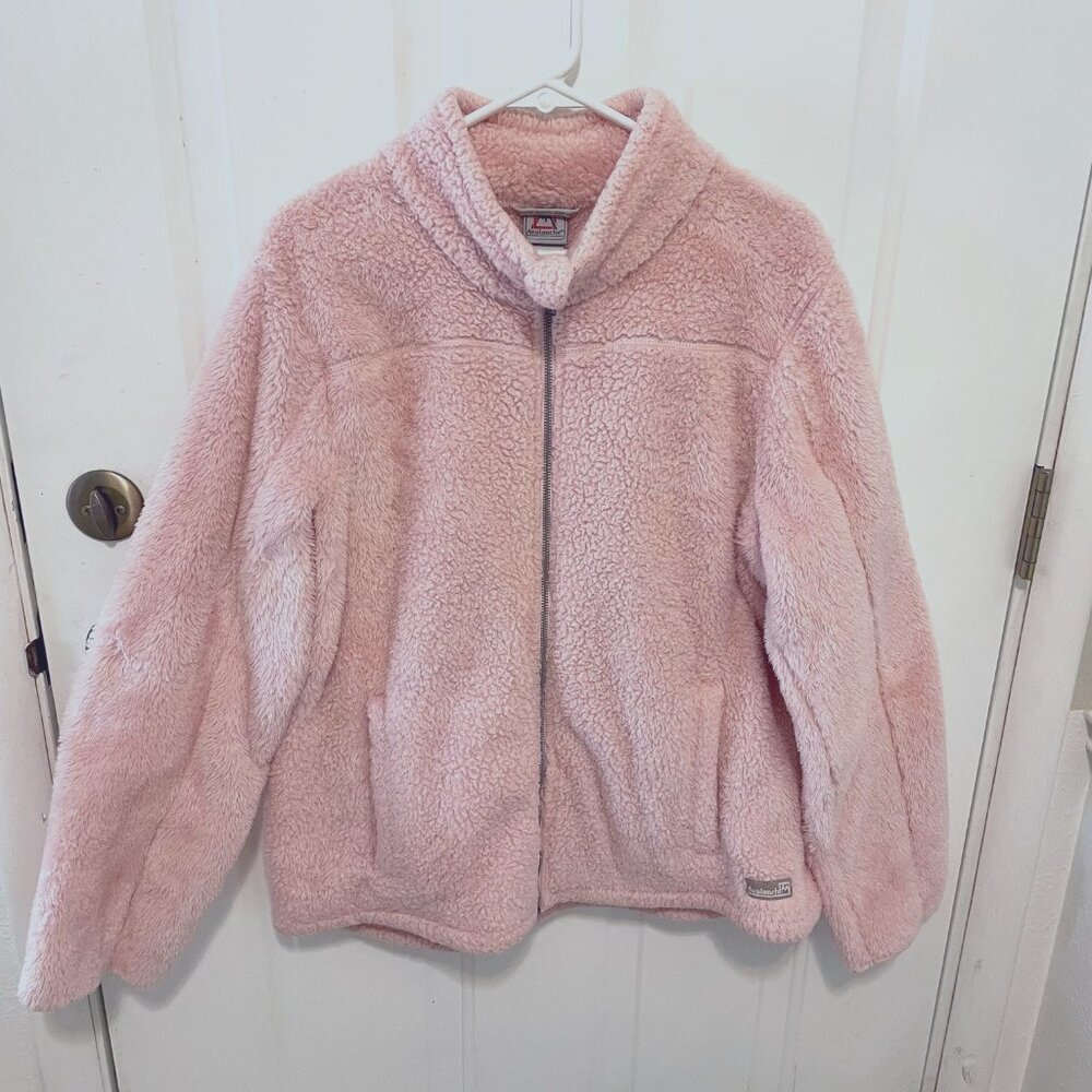 Avalanche - Long Sleeve Zip Jacket - Super Soft Sherpa Pink Teddy Zip Up Jacket